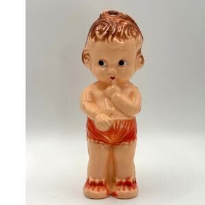 Vintage 1950's Ideal Hard Plastic Baby Doll Toy, Rattle, Made in USA